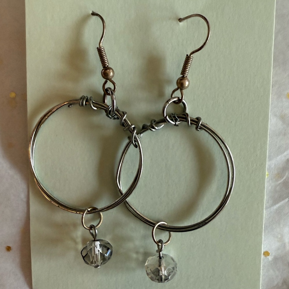 Elegant Handmade Silver Drop Earrings